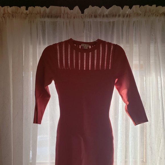 Reiss Kadriana Coral Stretch Knit Bodycon Dress - Picture 2 of 5